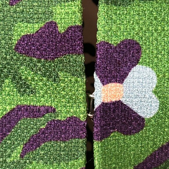 CK Bradley Green Floral Jacket 3/4 Sleeves Open Front Size M - Picture 9 of 9